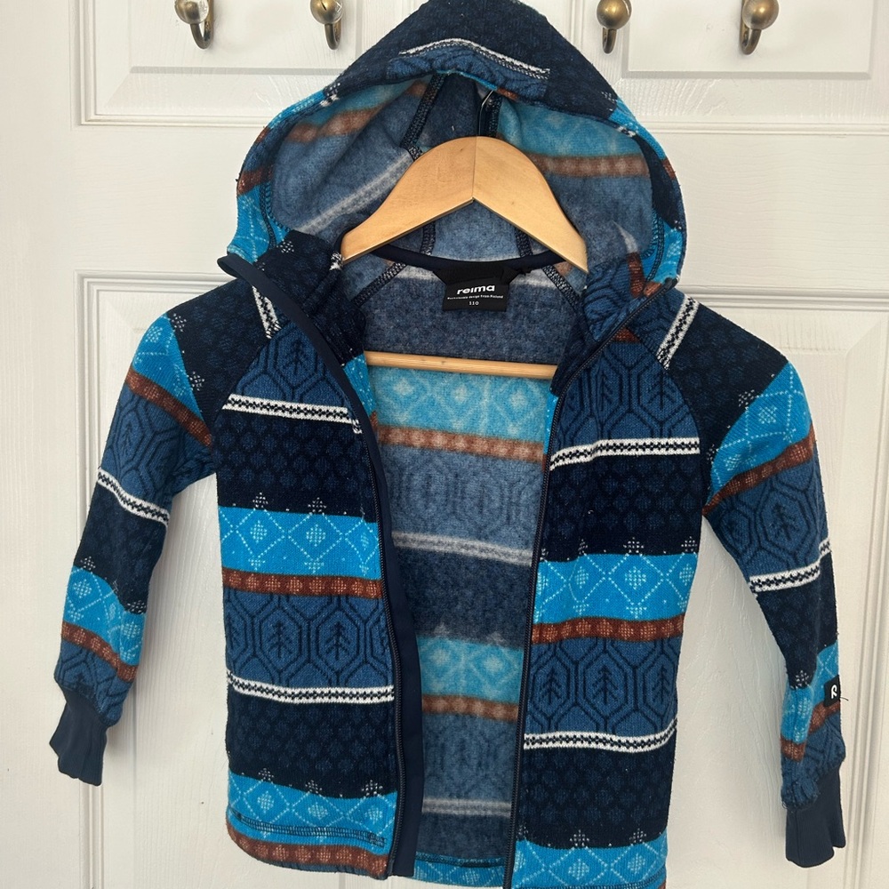 Gently Worn Reima Merino Wool Sweater zip 5Y